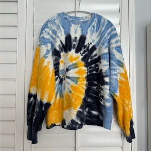 Aritzia TNA Fleece Sweatshirt, Tie dye, women’s size M